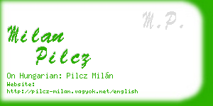 milan pilcz business card